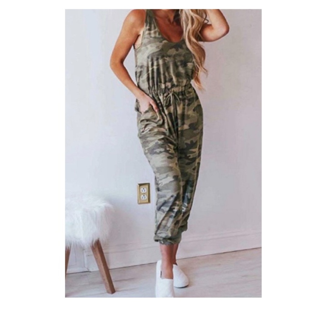 Camo Printed Jumpsuit
